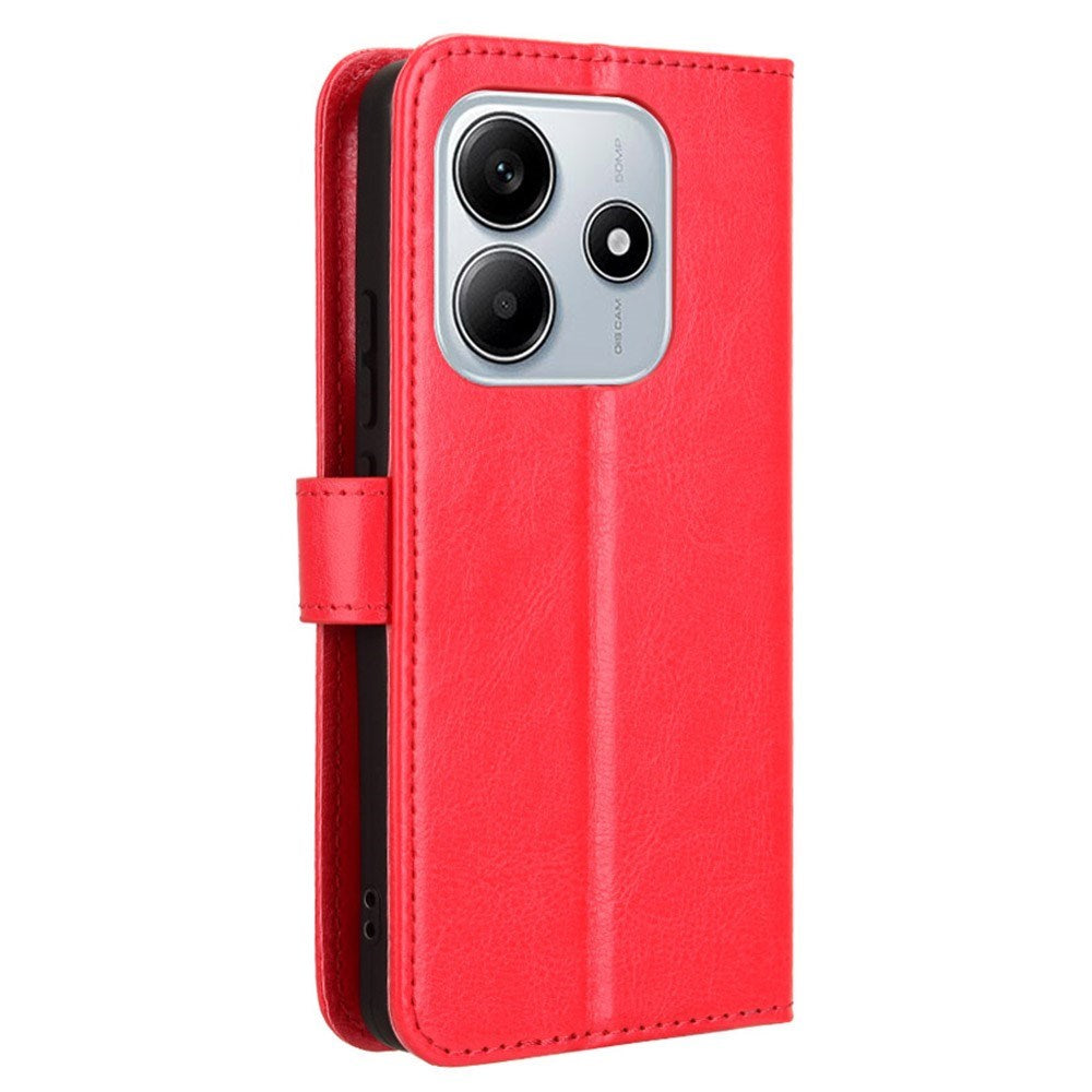 EIDERWOOD Xiaomi Redmi Note 14 (5G) Kunstskinn Flip Deksel m. Strop - Rød