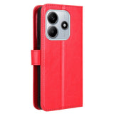 EIDERWOOD Xiaomi Redmi Note 14 (5G) Kunstskinn Flip Deksel m. Strop - Rød