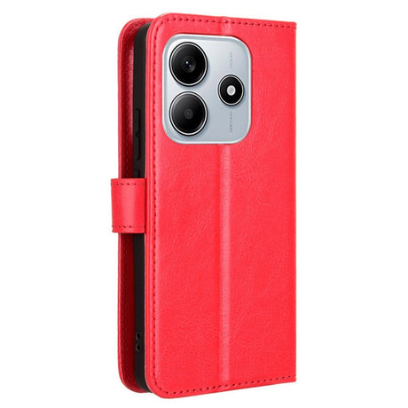 EIDERWOOD Xiaomi Redmi Note 14 (5G) Kunstskinn Flip Deksel m. Strop - Rød