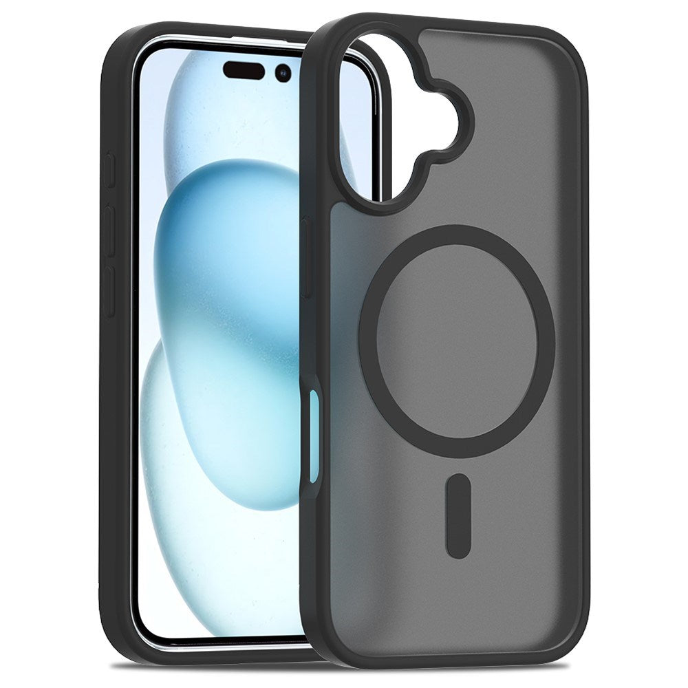 EIDERWOOD iPhone 16 Plus Matt Hybrid Deksel - MagSafe Kompatibel - Svart / Gjennomsiktig