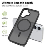EIDERWOOD iPhone 16 Plus Matt Hybrid Deksel - MagSafe Kompatibel - Svart / Gjennomsiktig