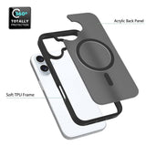 EIDERWOOD iPhone 16 Plus Matt Hybrid Deksel - MagSafe Kompatibel - Svart / Gjennomsiktig