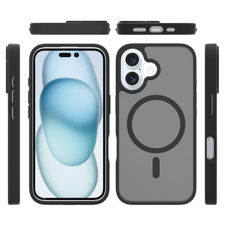 EIDERWOOD iPhone 16 Plus Matt Hybrid Deksel - MagSafe Kompatibel - Svart / Gjennomsiktig