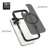 EIDERWOOD iPhone 16 Pro Matt Hybrid Deksel - MagSafe Kompatibel - Svart / Gjennomsiktig