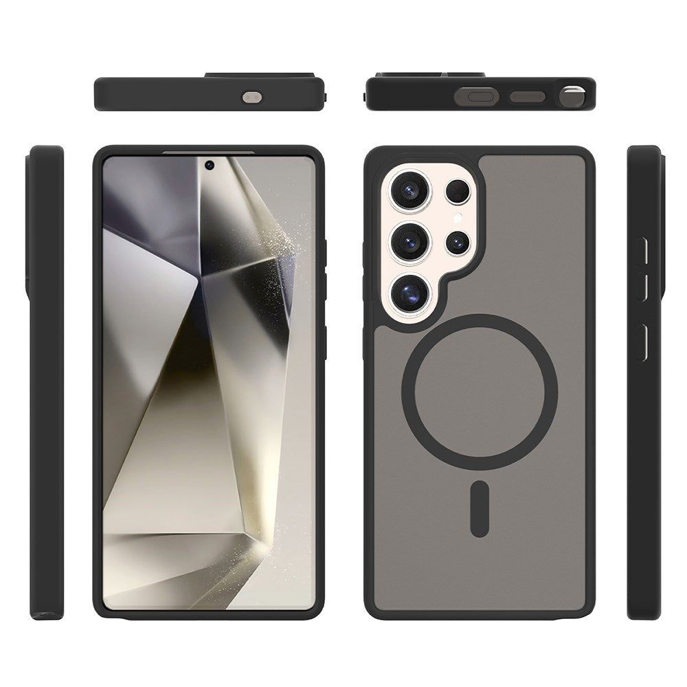 EIDERWOOD Samsung Galaxy S25 Ultra Matt Hybrid Deksel - MagSafe Kompatibel - Lilla / Gjennomsiktig