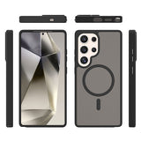 EIDERWOOD Samsung Galaxy S25 Ultra Matt Hybrid Deksel - MagSafe Kompatibel - Lilla / Gjennomsiktig