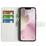 EIDERWOOD iPhone 17e / 16e Kunstskinn Flip Deksel m. Kortholder & Ståfunksjon - Hvit