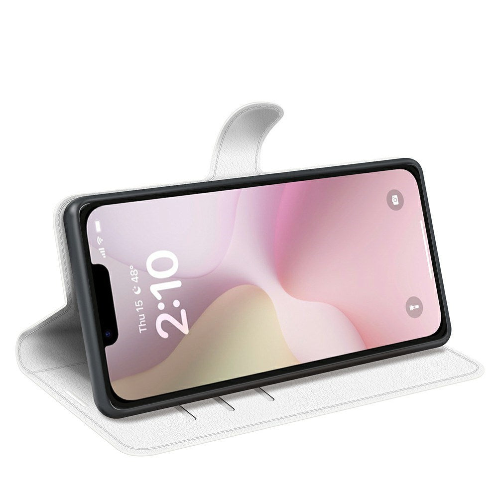 EIDERWOOD iPhone 17e / 16e Kunstskinn Flip Deksel m. Kortholder & Ståfunksjon - Hvit