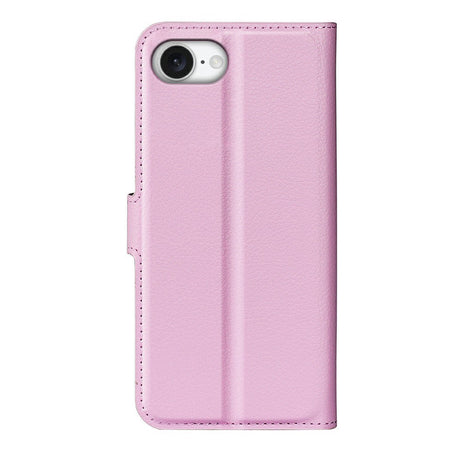 EIDERWOOD iPhone 17e / 16e Kunstskinn Flip Deksel m. Kortholder & Ståfunksjon - Rosa