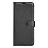 EIDERWOOD iPhone 17e / 16e Kunstskinn Flip Deksel m. Kortholder & Ståfunksjon - Svart