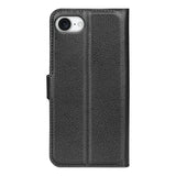 EIDERWOOD iPhone 17e / 16e Kunstskinn Flip Deksel m. Kortholder & Ståfunksjon - Svart