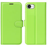 EIDERWOOD iPhone 17e / 16e Kunstskinn Flip Deksel m. Kortholder & Ståfunksjon - Grønn