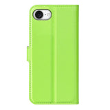 EIDERWOOD iPhone 17e / 16e Kunstskinn Flip Deksel m. Kortholder & Ståfunksjon - Grønn