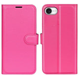 EIDERWOOD iPhone 17e / 16e Kunstskinn Flip Deksel m. Kortholder & Ståfunksjon - Pink