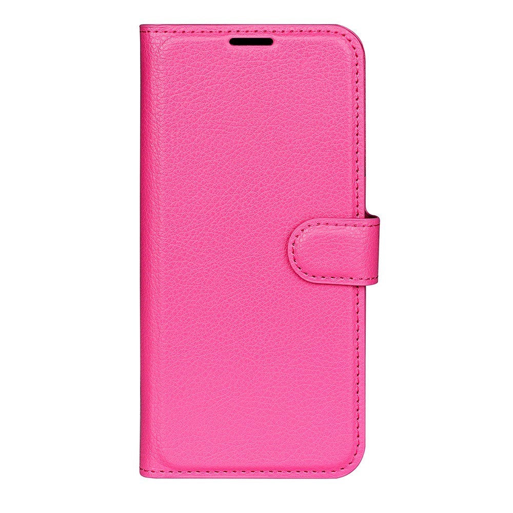 EIDERWOOD iPhone 17e / 16e Kunstskinn Flip Deksel m. Kortholder & Ståfunksjon - Pink