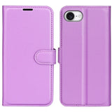 EIDERWOOD iPhone 17e / 16e Kunstskinn Flip Deksel m. Kortholder & Ståfunksjon - Lilla