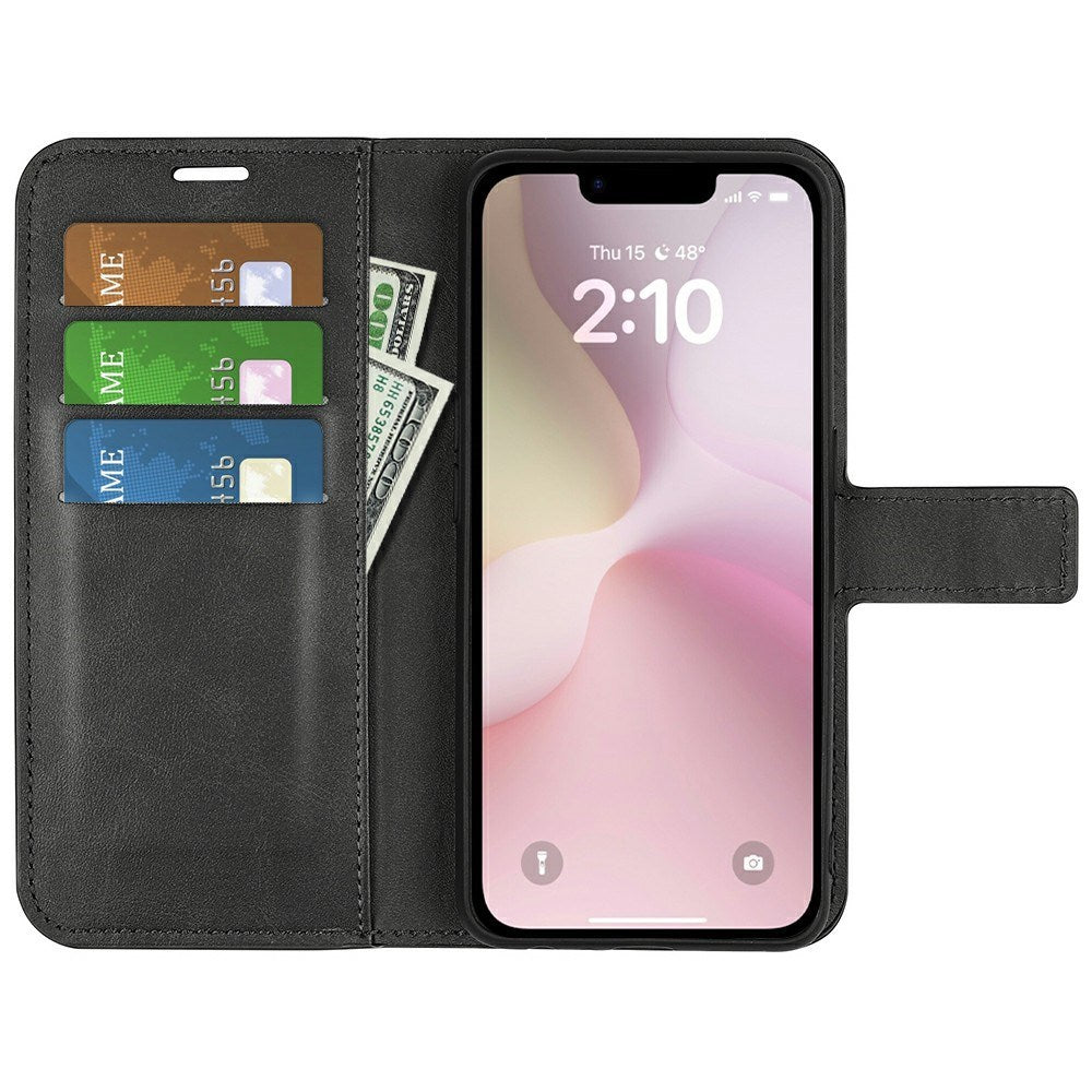 EIDERWOOD iPhone 17e / 16e Kunstskinn Flip Deksel - Svart
