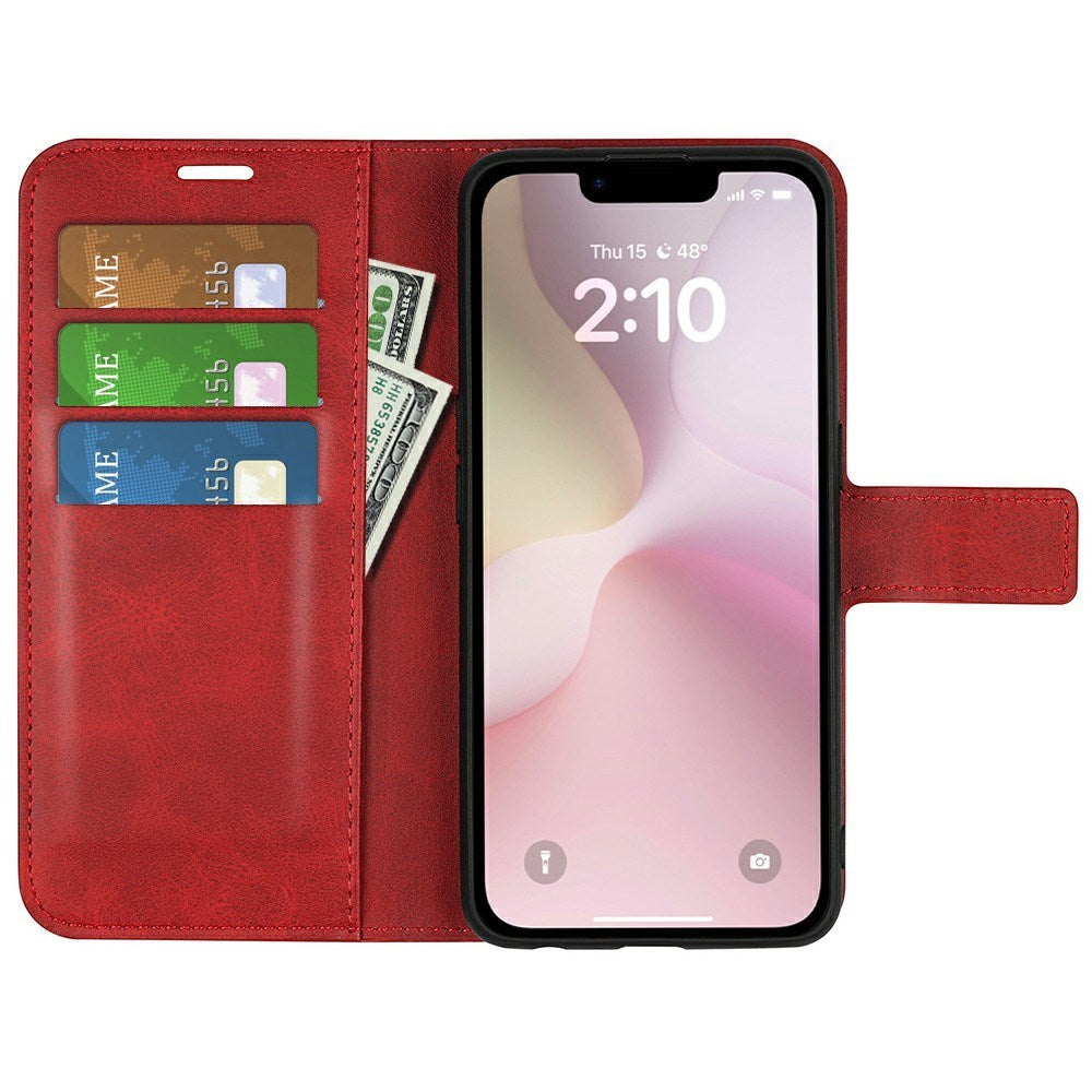 EIDERWOOD iPhone 17e / 16e Kunstskinn Flip Deksel - Rød