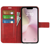 EIDERWOOD iPhone 17e / 16e Kunstskinn Flip Deksel - Rød