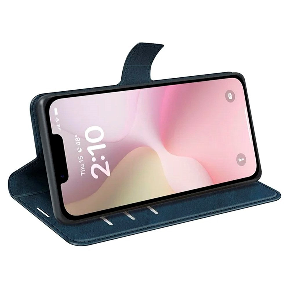 EIDERWOOD iPhone 17e / 16e Kunstskinn Flip Deksel - Blå