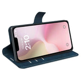 EIDERWOOD iPhone 17e / 16e Kunstskinn Flip Deksel - Blå