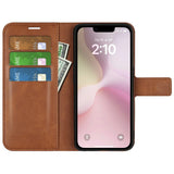 EIDERWOOD iPhone 17e / 16e Kunstskinn Flip Deksel - Lysbrun