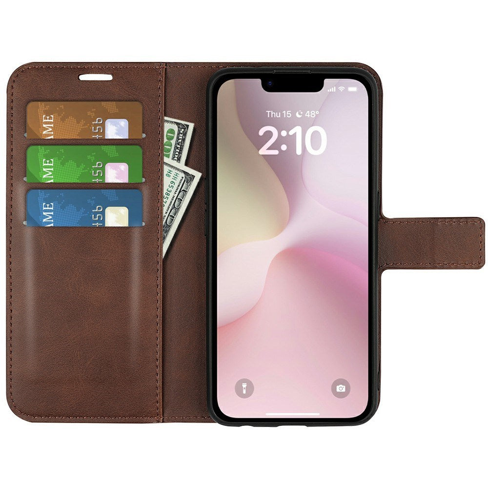 EIDERWOOD iPhone 17e / 16e Kunstskinn Flip Deksel - Brun