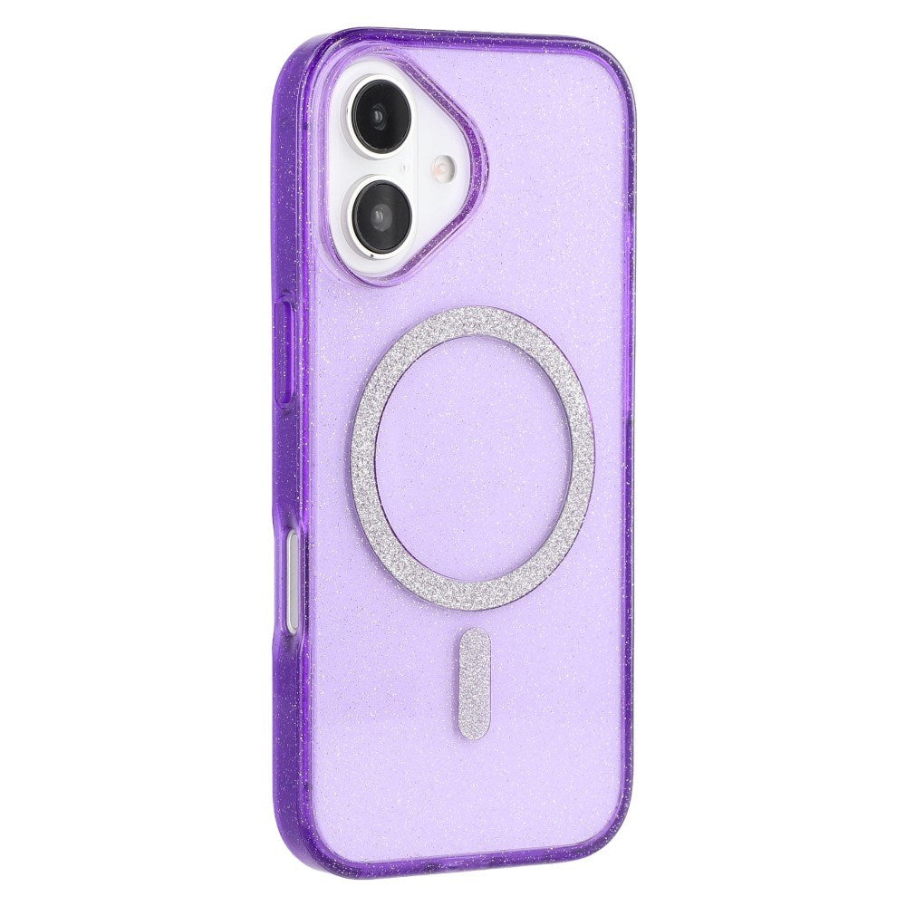 EIDERWOOD iPhone 16 Plus Plast Glitter Deksel - MagSafe Kompatibelt - Lilla