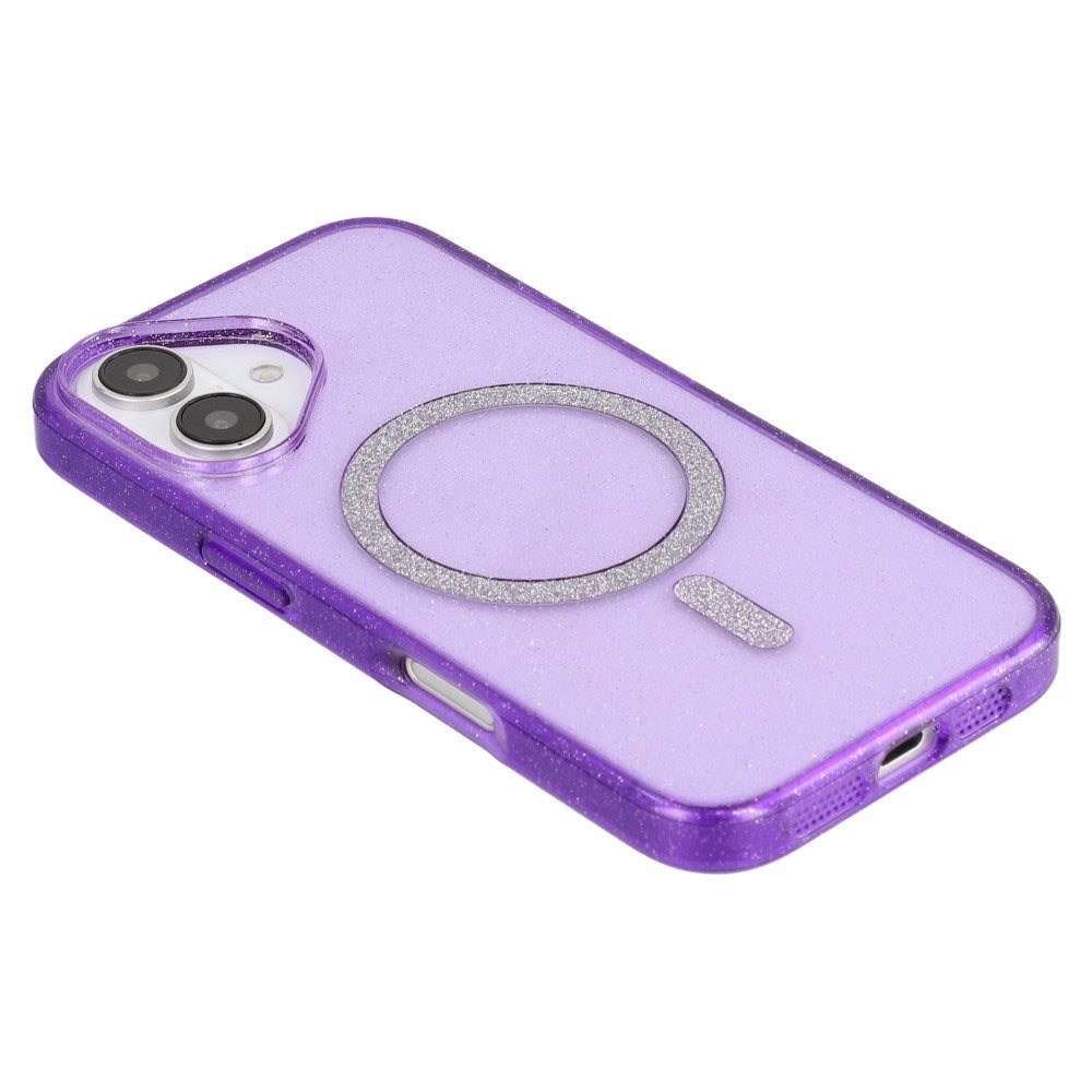 EIDERWOOD iPhone 16 Plus Plast Glitter Deksel - MagSafe Kompatibelt - Lilla