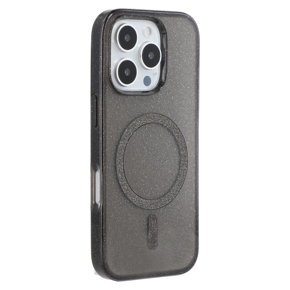EIDERWOOD iPhone 16 Pro Max Plast Glitter Deksel - MagSafe Kompatibelt - Svart