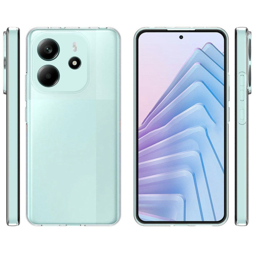 EIDERWOOD Xiaomi Redmi Note 14 (4G) Fleksibelt Plast Bak Deksel - Gjennomsiktig