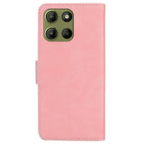 EIDERWOOD Motorola Moto G17 Power / G17 / G15 Kunstskinn Flip Deksel m. Kortholder & Ståfunksjon - Rosa