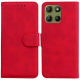EIDERWOOD Motorola Moto G17 Power / G17 / G15 Kunstskinn Flip Deksel m. Kortholder & Ståfunksjon - Rød