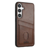 EIDERWOOD Samsung Galaxy A56 (5G) Kunstskinn Bak Deksel m. Kortholder - Mørkbrun