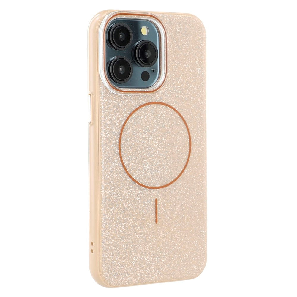 EIDERWOOD iPhone 15 Pro Plast Glitter Deksel - MagSafe Kompatibel - Gull