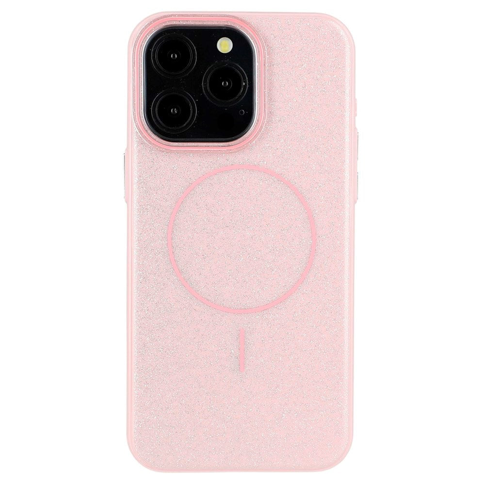 EIDERWOOD iPhone 15 Pro Plast Glitter Deksel - MagSafe Kompatibel - Rosa