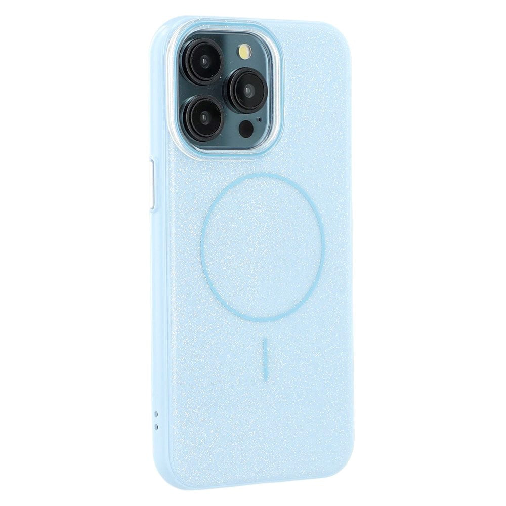 EIDERWOOD iPhone 15 Pro Plast Glitter Deksel - MagSafe Kompatibel - Blå