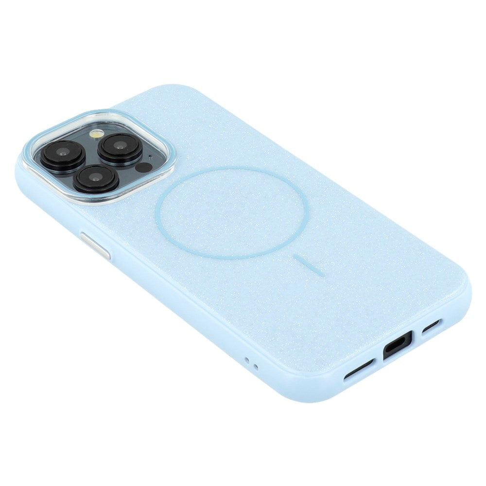 EIDERWOOD iPhone 15 Pro Plast Glitter Deksel - MagSafe Kompatibel - Blå