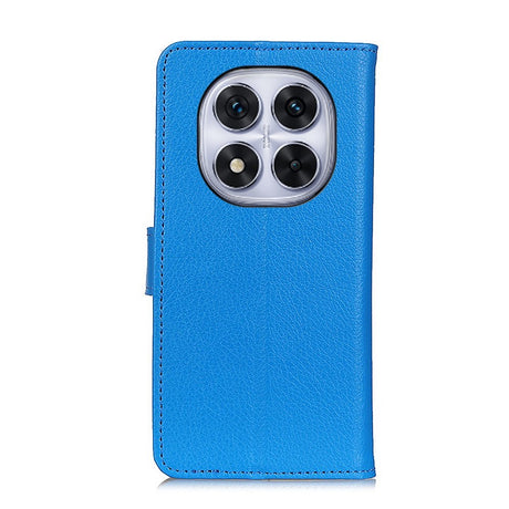 EIDERWOOD Xiaomi Redmi Note 14 Pro (5G) / Poco X7 Litchi Kunstskinn Flip Deksel med Lommebok & Stativfunksjon - Blå