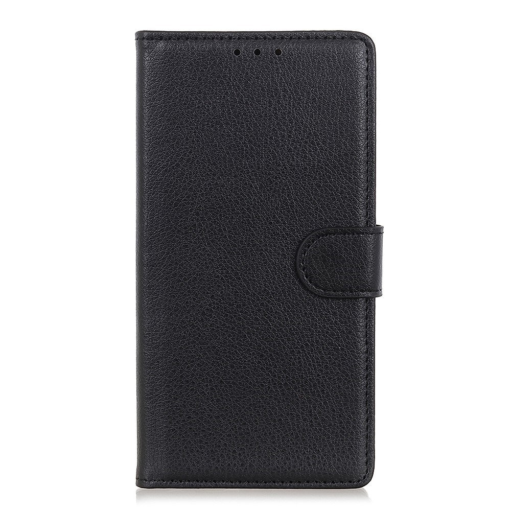 EIDERWOOD Xiaomi Redmi Note 14 Pro (5G) / Poco X7 Litchi Kunstskinn Flip Deksel med Lommebok & Stativfunksjon - Svart