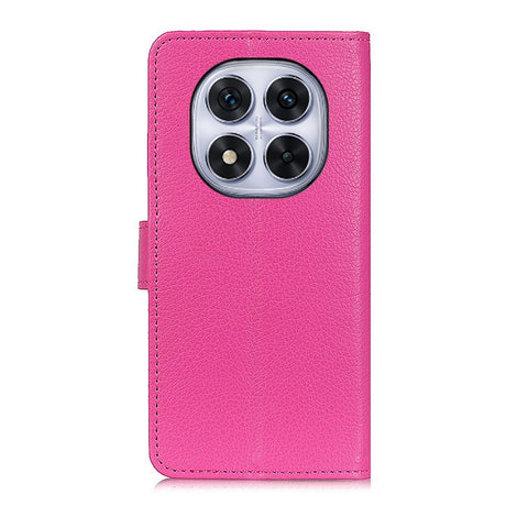 EIDERWOOD Xiaomi Redmi Note 14 Pro (5G) / Poco X7 Litchi Kunstskinn Flip Deksel med Lommebok & Stativfunksjon - Rose
