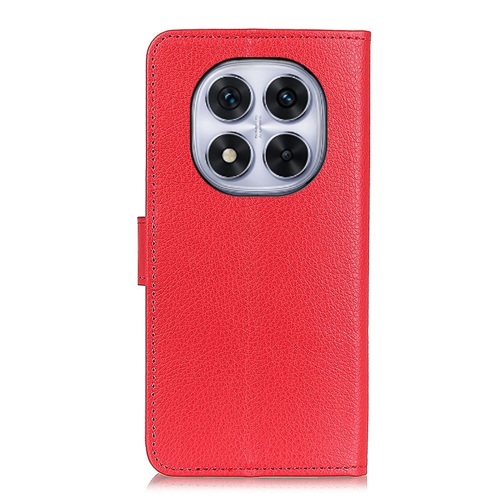 EIDERWOOD Xiaomi Redmi Note 14 Pro (5G) / Poco X7 Litchi Kunstskinn Flip Deksel med Lommebok & Stativfunksjon - Rød