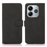Xiaomi Redmi Note 14 (5G) KHAZNEH Kunstskinn Flip Deksel m. Kortholder & Ståfunksjon - Svart