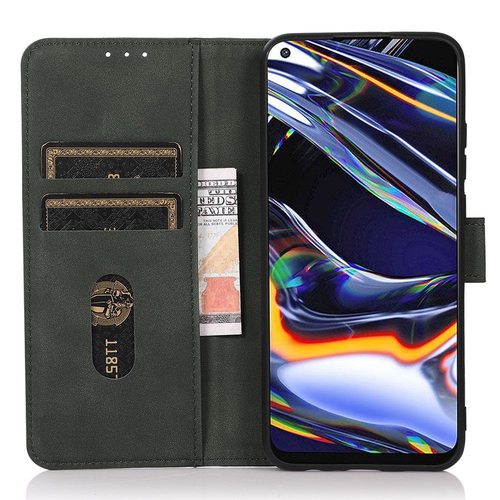 Xiaomi Redmi Note 14 (5G) KHAZNEH Kunstskinn Flip Deksel m. Kortholder & Ståfunksjon - Grønn
