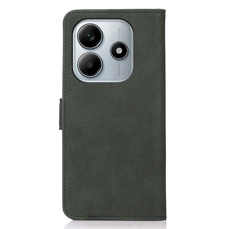 Xiaomi Redmi Note 14 (5G) KHAZNEH Kunstskinn Flip Deksel m. Kortholder & Ståfunksjon - Grønn