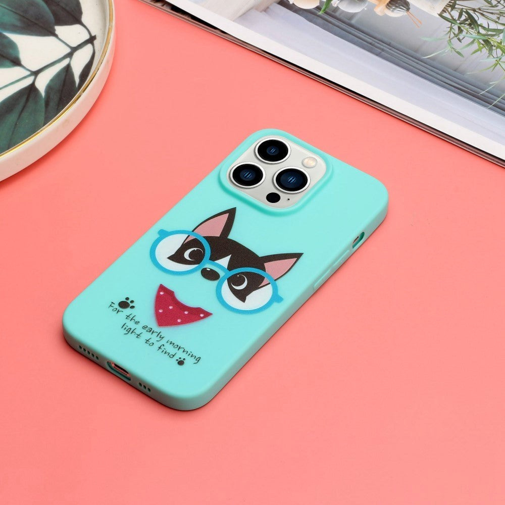 iPhone 14 Pro fleksibelt plastdeksel - Hund