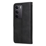 EIDERWOOD Realme 14X (5G) / C75 Kunstskinn Flip Deksel m. Stropp - Svart