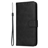 EIDERWOOD Motorola Moto E14 (4G) / G04 (4G) / G04s (4G) / G24 (4G) Kunstskinn Flip Deksel m. Stropp - Svart