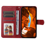 EIDERWOOD Motorola Moto E14 (4G) / G04 (4G) / G04s (4G) / G24 (4G) Kunstskinn Flip Deksel m. Stropp - Rød