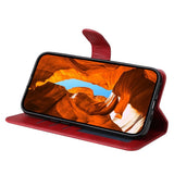 EIDERWOOD Motorola Moto E14 (4G) / G04 (4G) / G04s (4G) / G24 (4G) Kunstskinn Flip Deksel m. Stropp - Rød